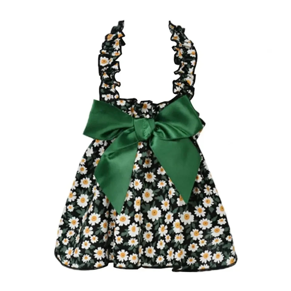 Floral Cat & Small Dog Princess Dress