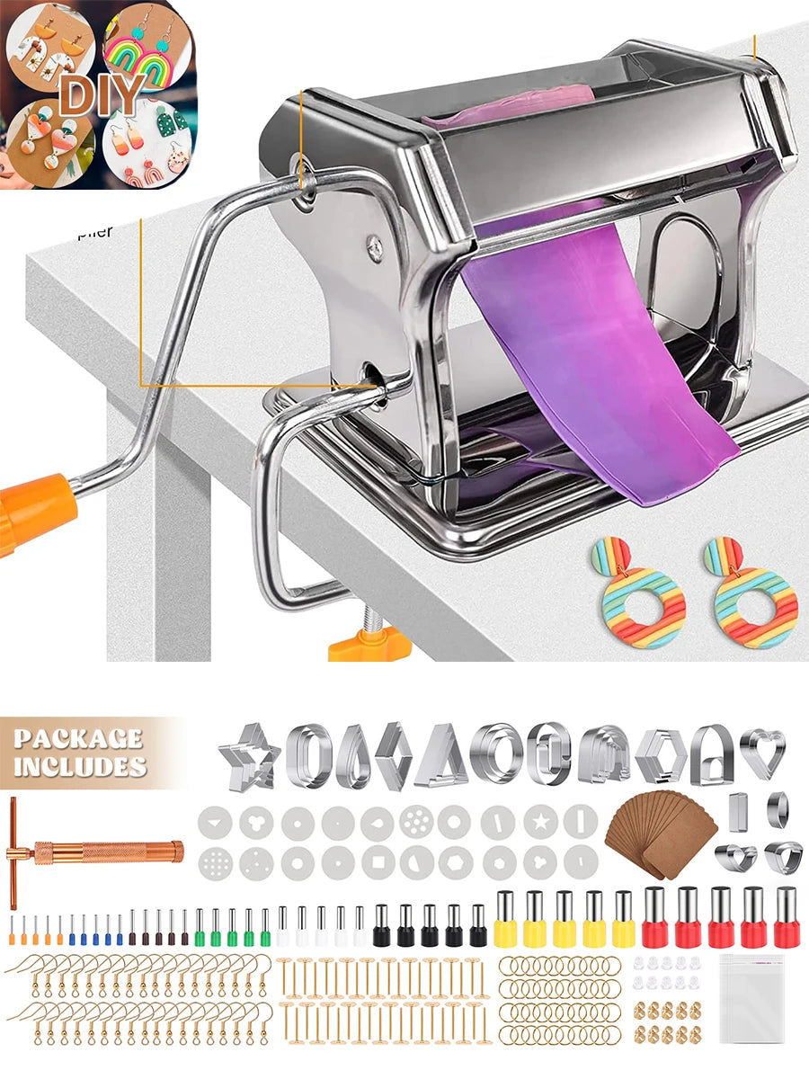 Polymer Clay Roller Machine & Jewelry Making Kit