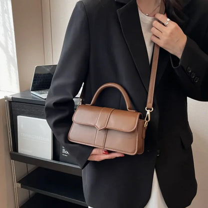 Vintage PU Leather Satchel Shoulder Bag