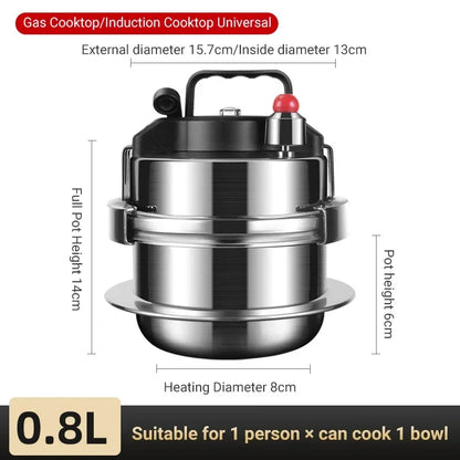 Portable Stainless Steel Pressure Cooker