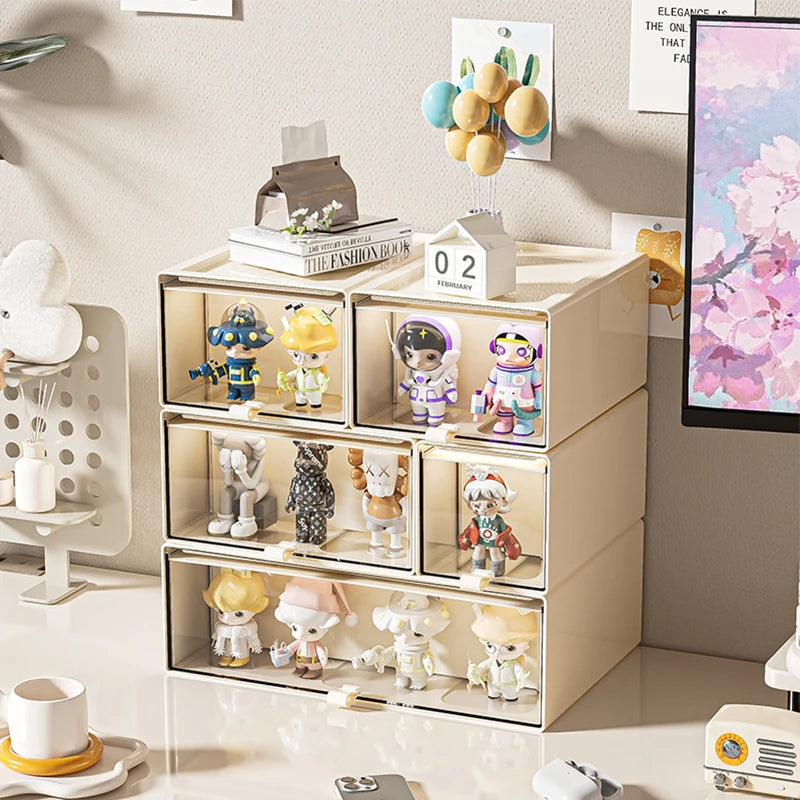 Storage Box with Drawers – Desktop Organizer & Display Case