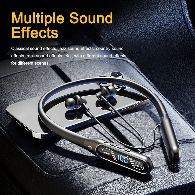 Bluetooth Sports Earphones with HD Microphone & 80-Hour Battery