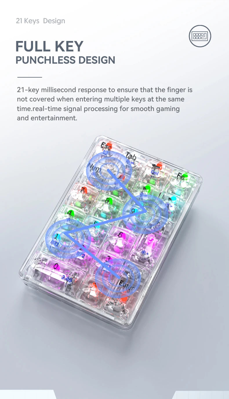 ATTACK SHARK K21 Wireless Mechanical Numeric Keypad