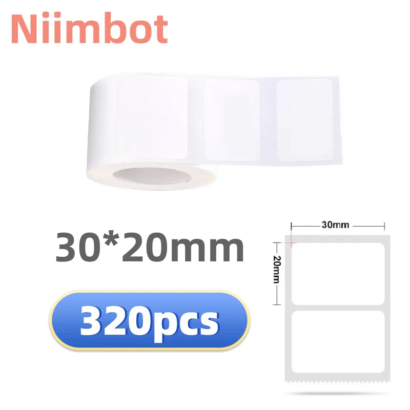 Self-Adhesive Thermal Sticker Labels 20–50mm for NIIMBOT Printers