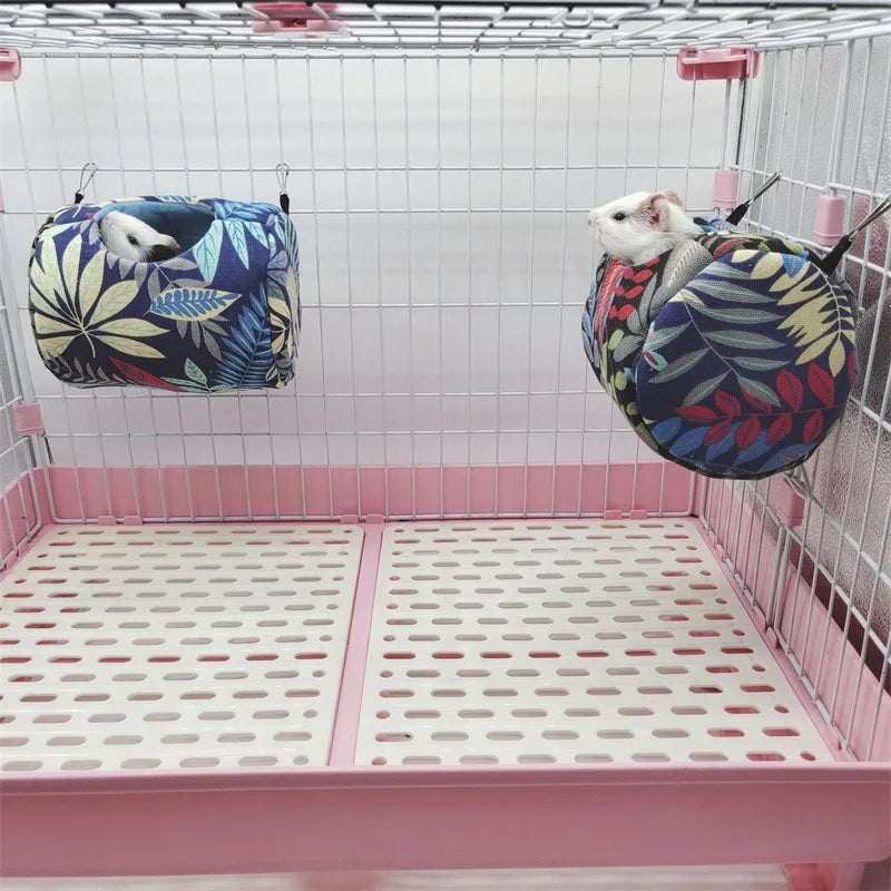 Hamster Hanging House & Soft Cotton Hammock for Small Animals