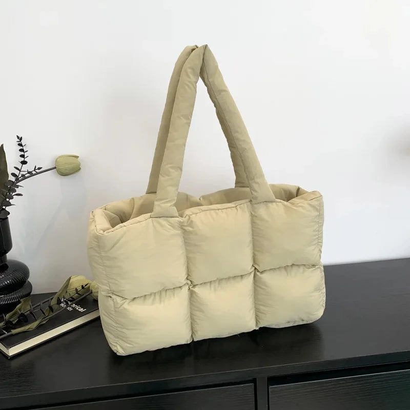 Quilted Large Capacity Tote Shoulder Bag
