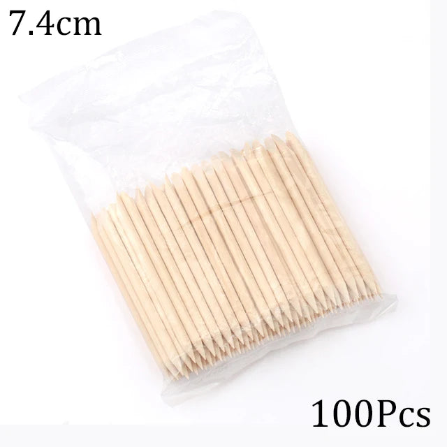 Orange Wood Nail Art Sticks