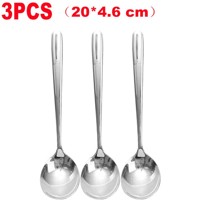 Stainless Steel Long Handle Soup Spoon