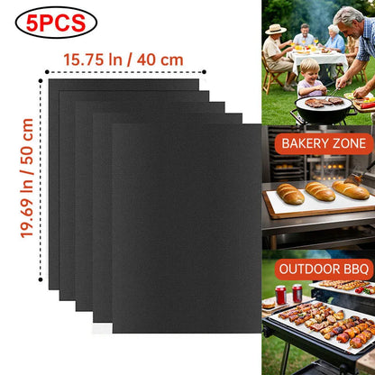 Heat Resistant Teflon Grill & Baking Mat for BBQ, Oven & Air Fryer
