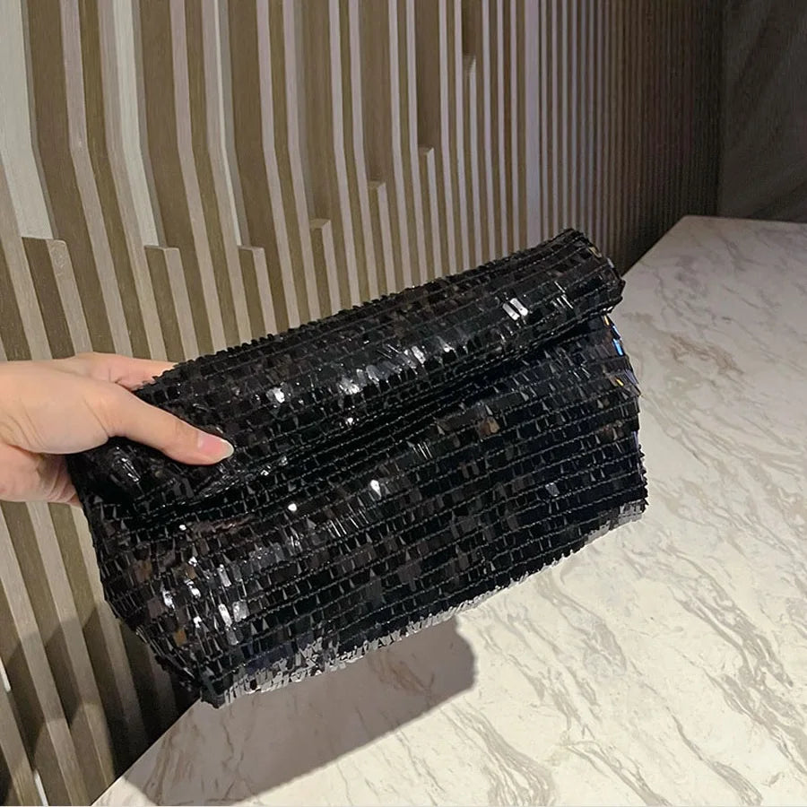 Women’s Sequin Envelope Clutch Bag