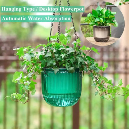 Self-Watering Hanging Planter Pot