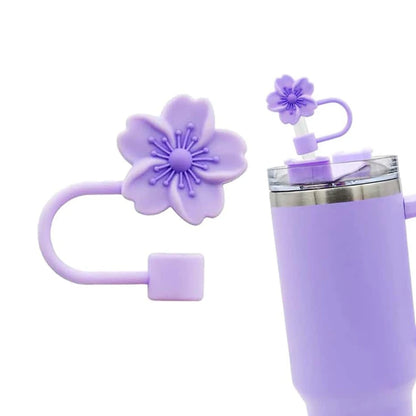 Flower Silicone Straw Cover for Stanley Cup