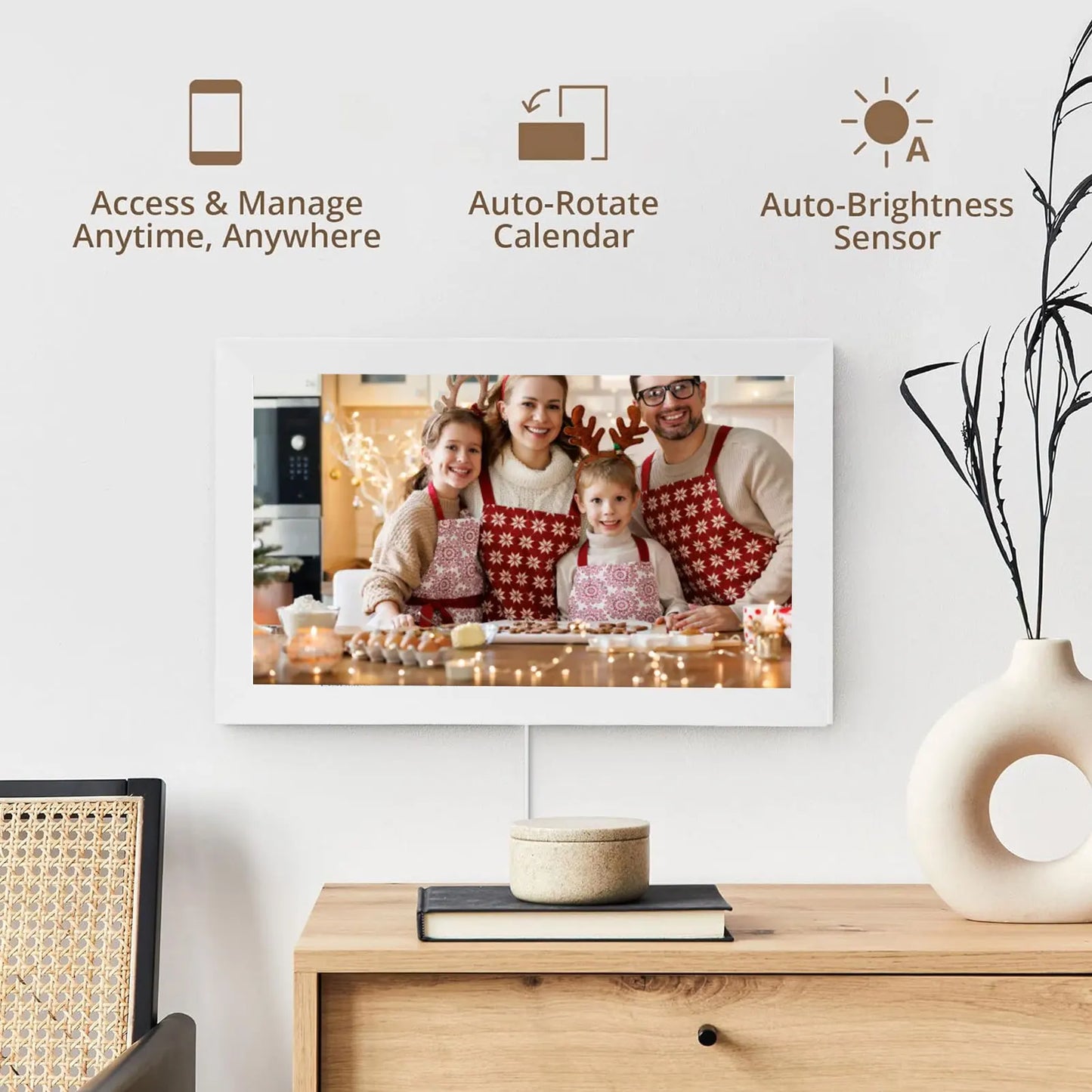 15.6" Smart WiFi Digital Family Calendar & Picture Frame