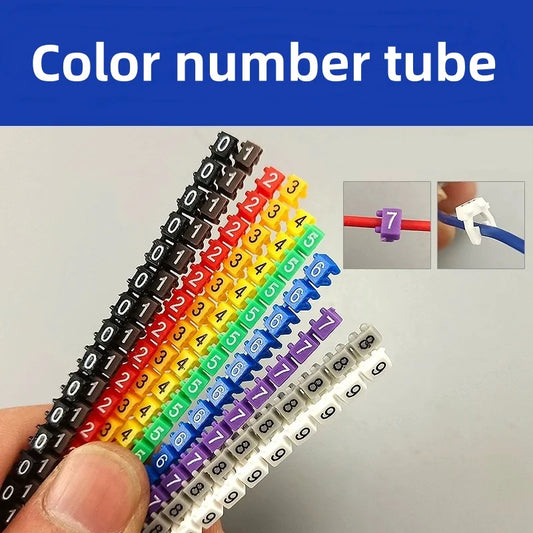 Colourful M-Type Cable Wire Marker Labels