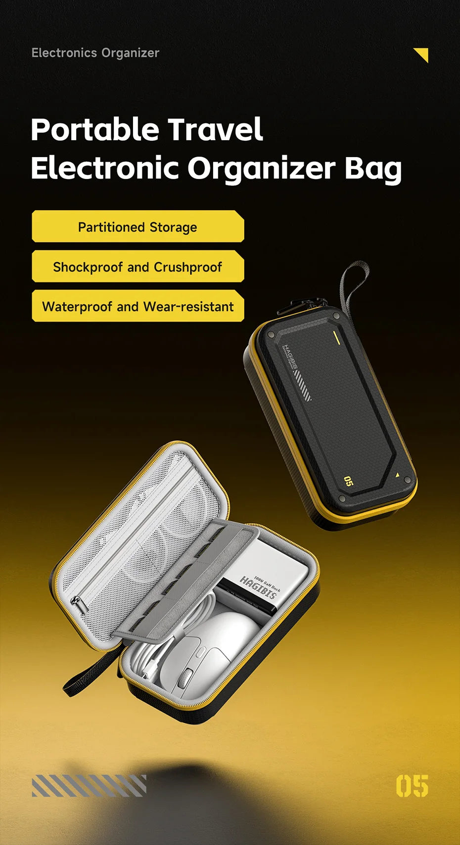 Hagibis Electronics Travel Organizer Case