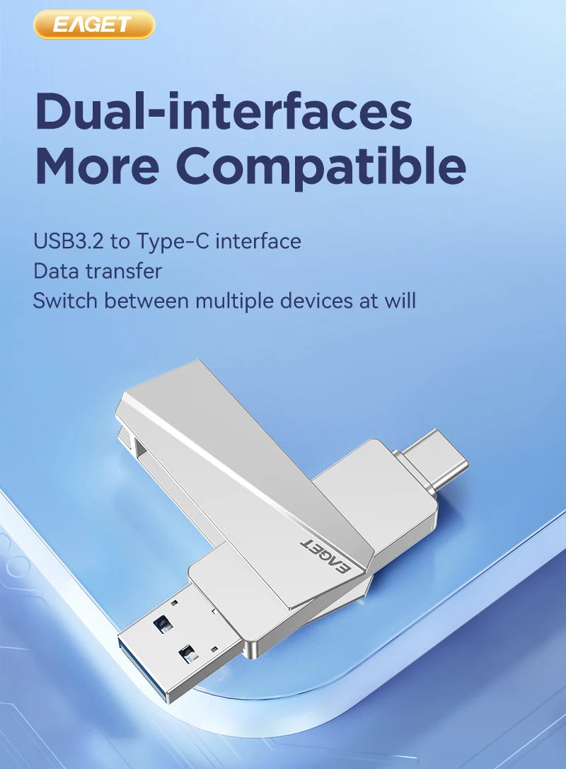 Eaget Dual USB-C & USB 3.2 Flash Drive