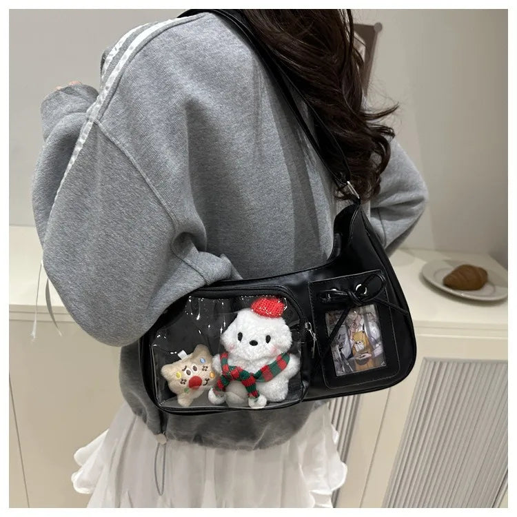 Y2K Transparent Ita Shoulder Bag