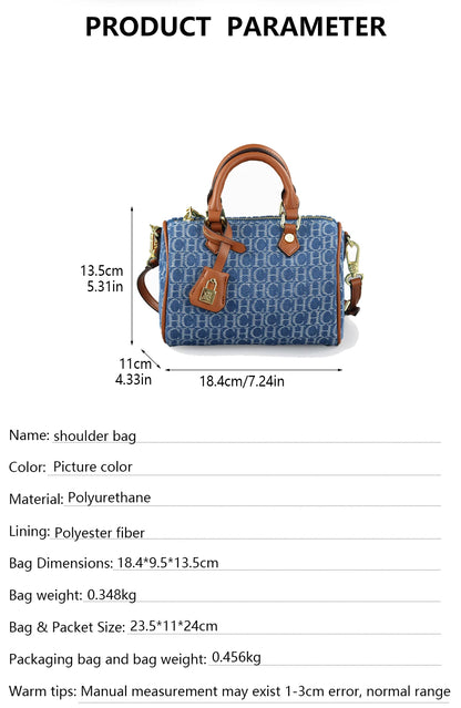 Vintage Monogram Crossbody Handbag for Women