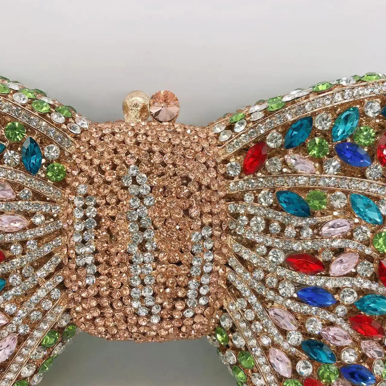 Rhinestone Bow Evening Clutch