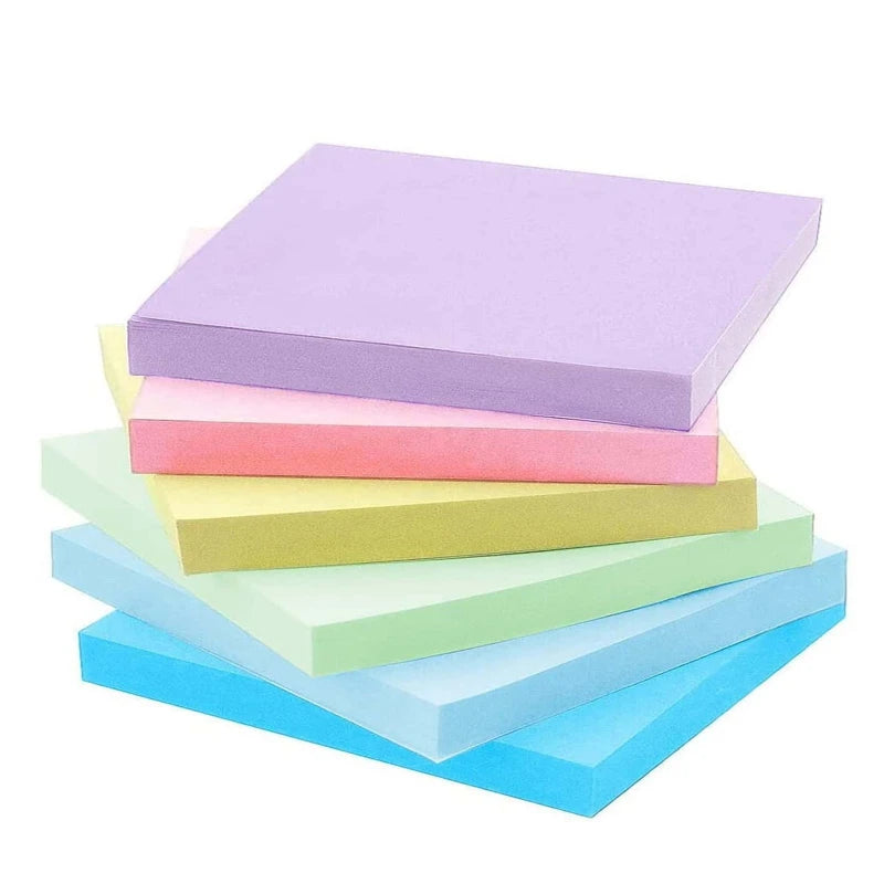 Colorful Self-Adhesive Sticky Notes for Office, School & Study