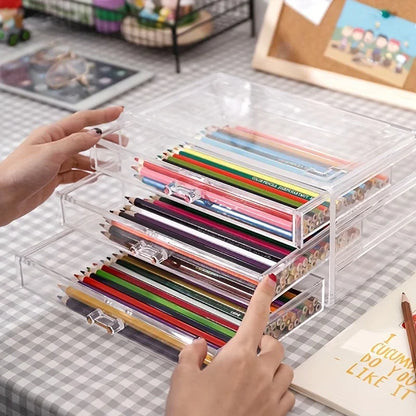 Title 3/5 Layer Acrylic Desk Drawer Organizer