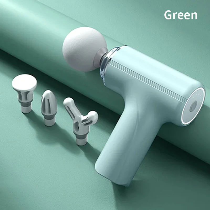 Portable AI Fascia Massage Gun with 4 Massage Heads