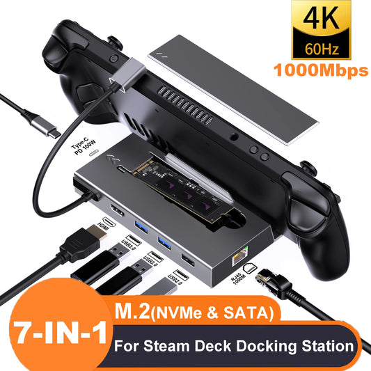 7-in-1 USB-C Docking Station with M.2 SSD Enclosure