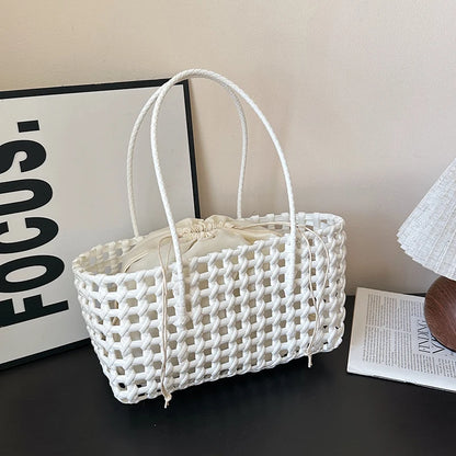 Handwoven Straw Tote Shoulder Bag