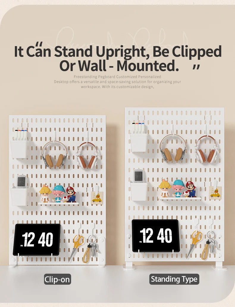 Adjustable Desktop Pegboard Organizer