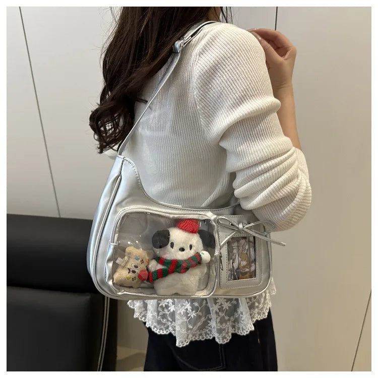 Y2K Transparent Ita Shoulder Bag