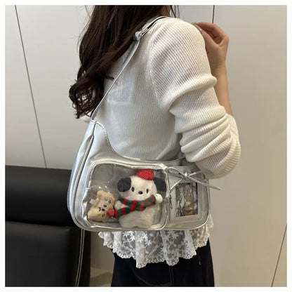 Y2K Transparent Ita Shoulder Bag
