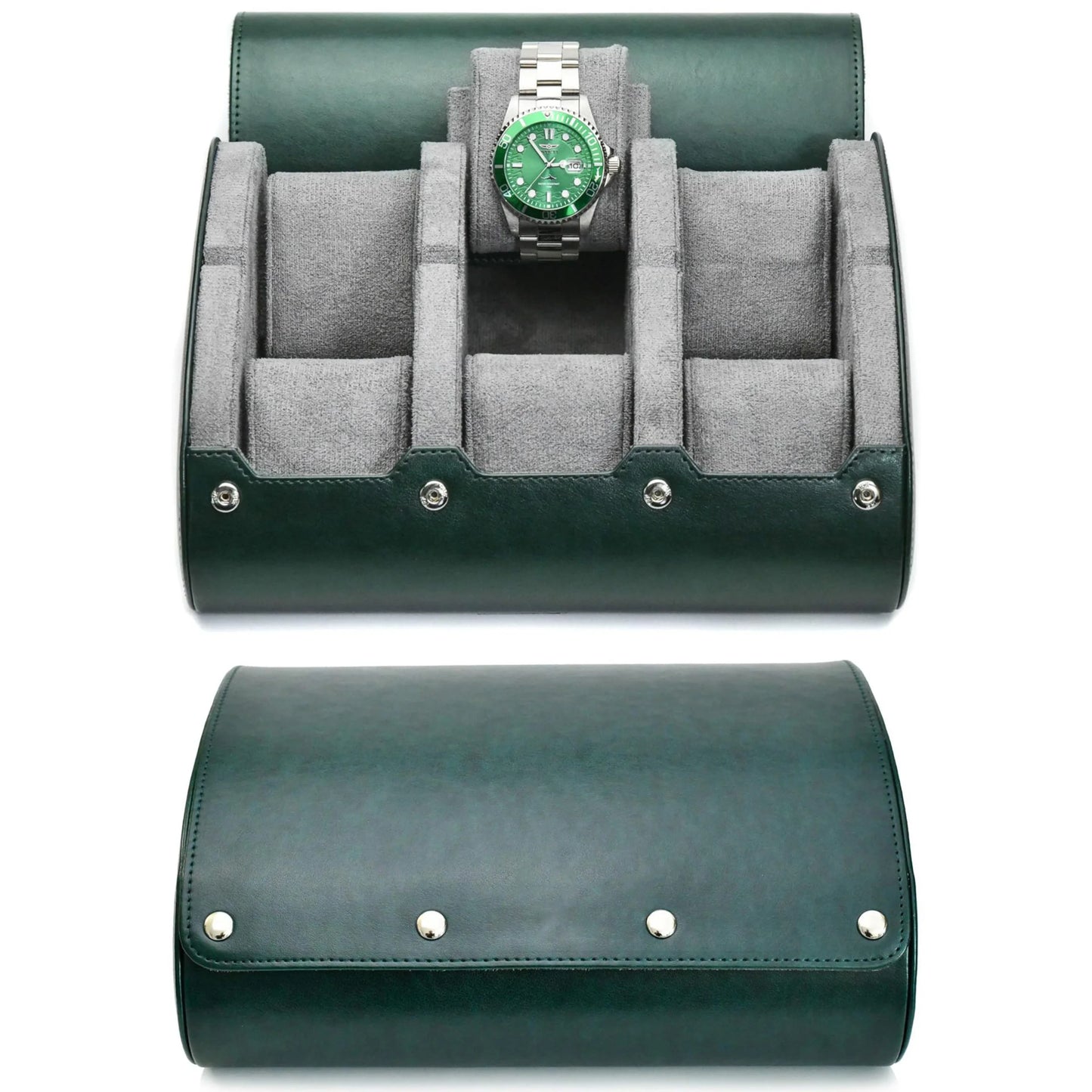 6 Slot PU Leather Watch Travel Case Organizer