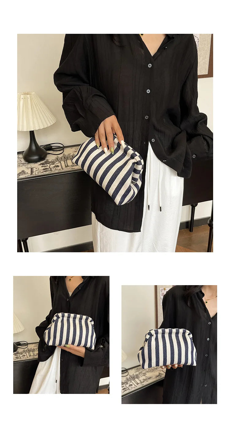 Summer Woven Crochet Beach Clutch Handbag