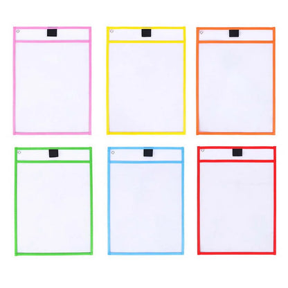 6-Pack Wipeable Dry Erase Sleeve Set for Classroom, Office & Home Learning