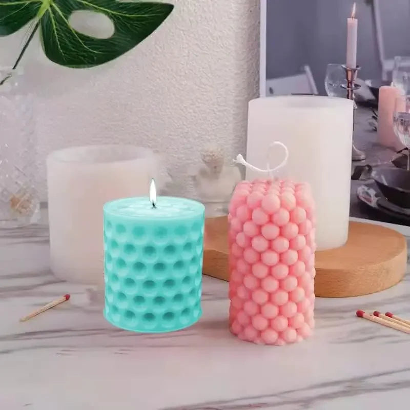 3D Silicone Cylinder Candle Mold