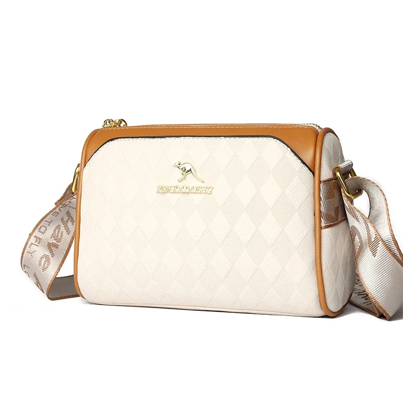 Plaid PU Leather Crossbody Shoulder Bag