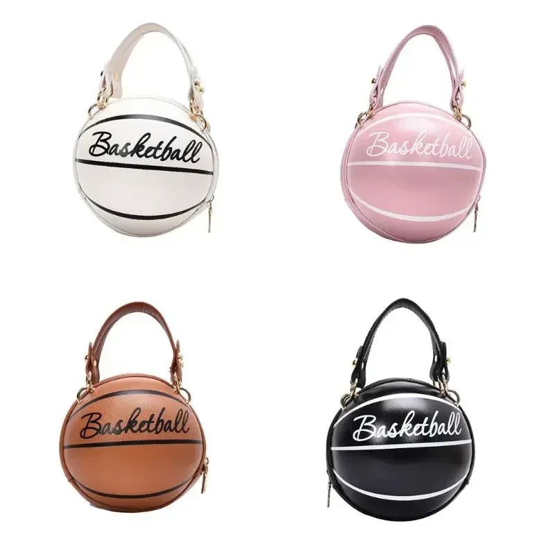 Basketball Round Crossbody Shoulder Bag