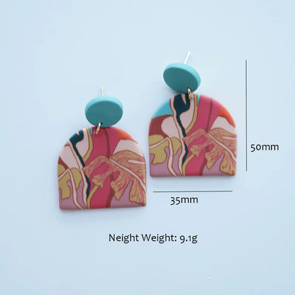 Art Floral Pattern Earrings