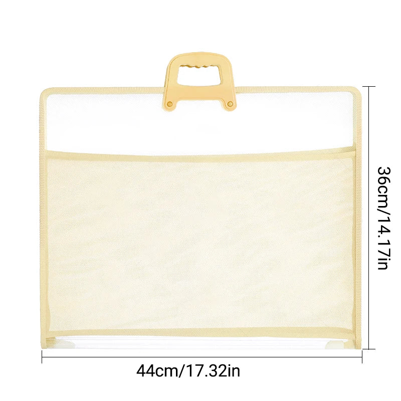 A3 Transparent Document Storage Bag with Handle