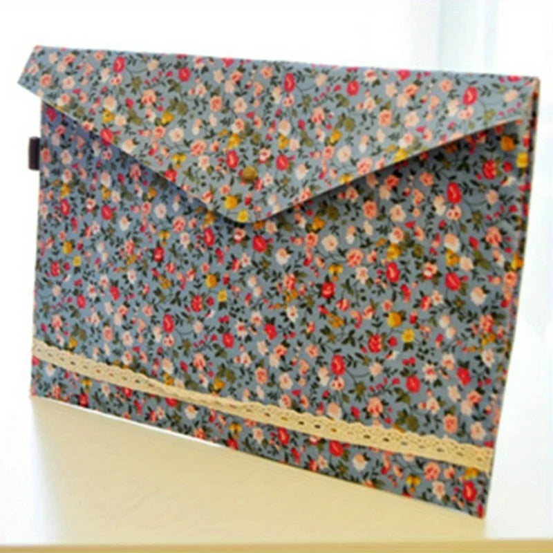 Floral Document Storage Bag