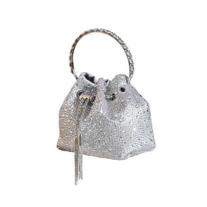 Luxury Rhinestone Bucket Evening Bag