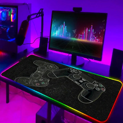 RGB LED Gaming Mouse Pad with Backlit Edge