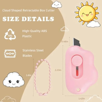 Cloud Retractable Mini Box Cutters with Key Rings