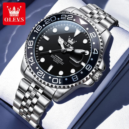 OLEVS 5657 Men's Stainless Steel Quartz Date Watch
