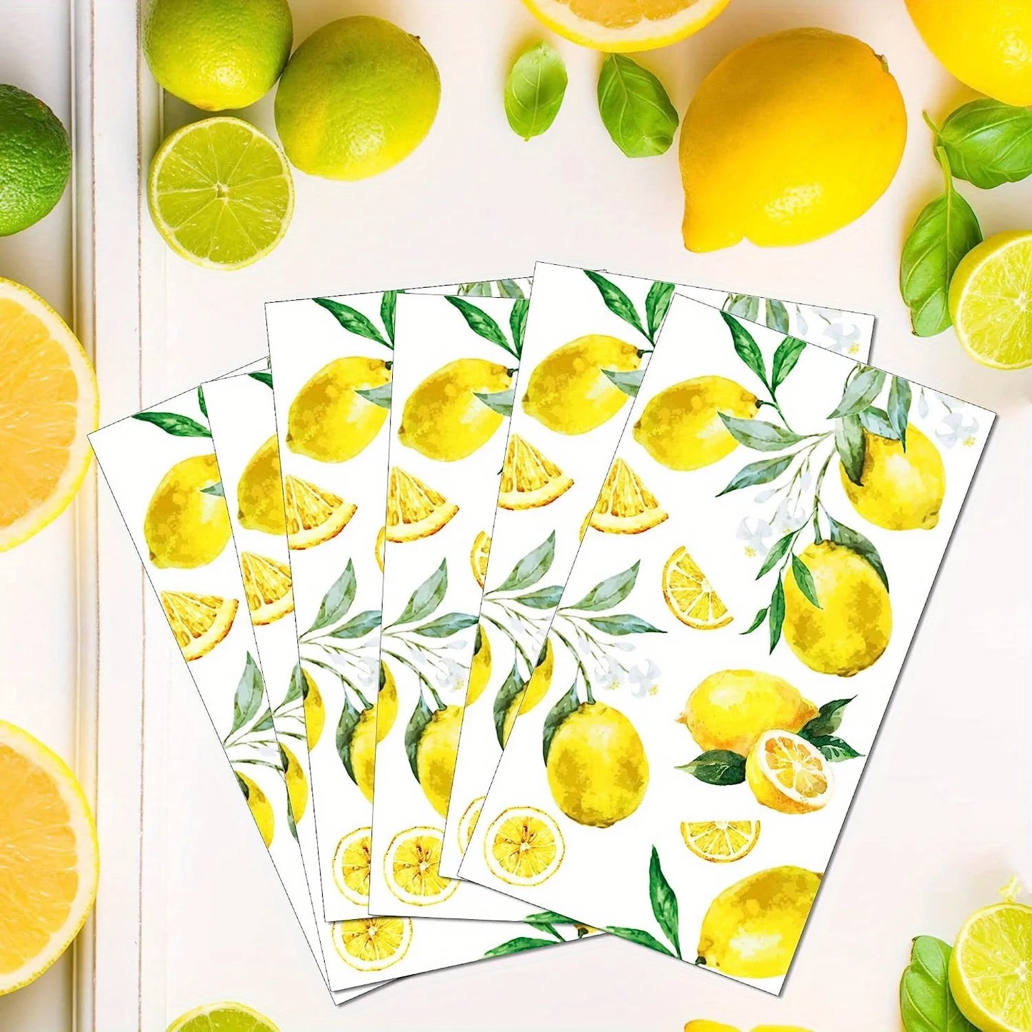Lemon Print Disposable Paper Napkins