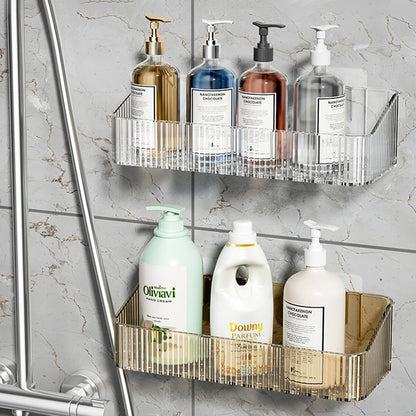 Wall-Mounted Bathroom Storage Basket & Organizer Rack