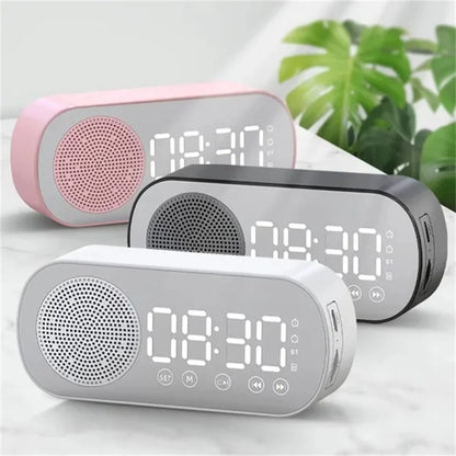 Clock Bluetooth Speaker FM Radio