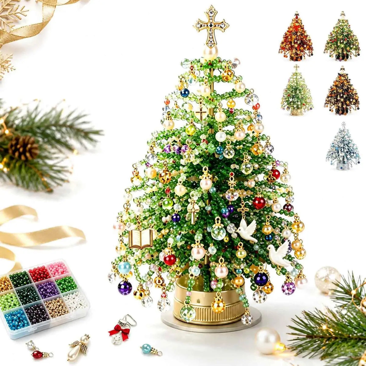 DIY Crystal-Style Beaded Christmas Tree Kit