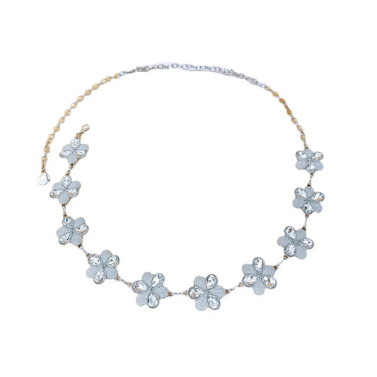 Women’s Rhinestone Flower Waist Chain