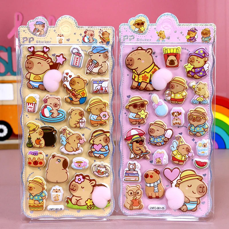 3D Puffy Cartoon Stickers